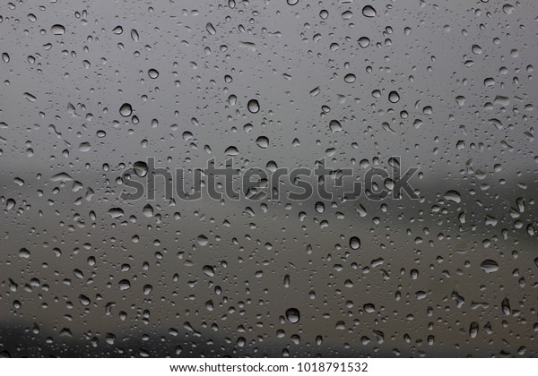 Water On Glass Shower Door Bubbles Stock Photo Edit Now 1018791532