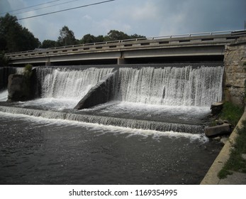 Water over dam