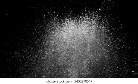 Water Particles Abstract In Black And White