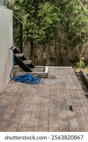 A water pipe in the backyard, vertical