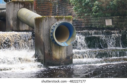 Water Pipe At The Water Works In The UK