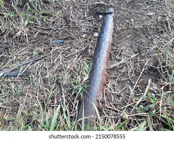 Water Pipes Are Buried Underground, Rust On Steel, Corrosion.