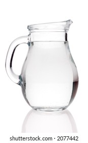 Water Pitcher Against White Background