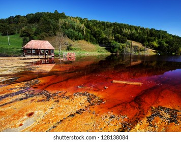 Water Pollution Copper Mine Exploitation Stock Photo 128138084 ...