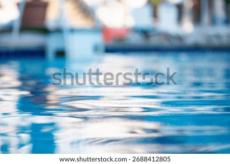 WATER POOL BACKGROUND WITH EMPTY RIPPLING WATER LEVEL, SUMMER BATHING BACKDROP, DESIGN FOR AQUA PARK
