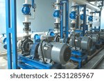 water pumps to meet the high pressure water supply at a factory in Bogor Indonesia in the morning