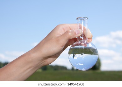 Water Purity Test, Liquid In Laboratory Glassware