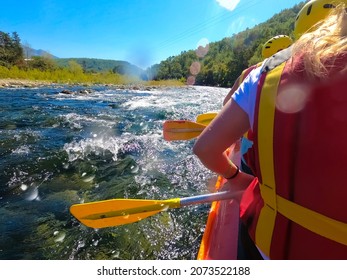 Water rafting on the rapids of river Kopryuchay River in Koprulu Canyon, Turkey. Kopryuchay River and Manavgat River is most popular rafters in Turkey