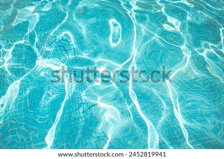 Water reflection background with aquatic texture for vacation or swimming pool