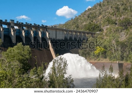Water release at Somerset Dam in South East Queensland, Australia
