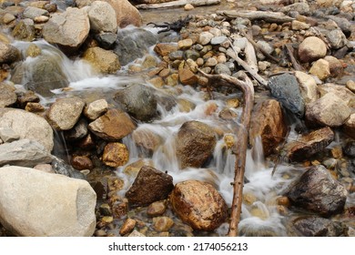 Water Running Over Rocks At RMNP