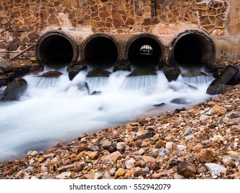 Water Running From Sewers