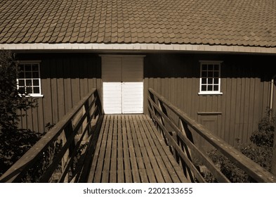 Water Sawmill. Norway. Monochrome  Image