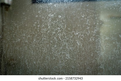 Water Scale Stains On The Glass Shower Screen.