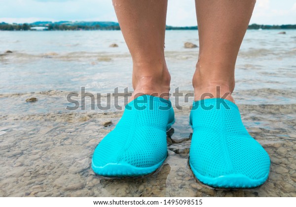Water Shoes Blue Swimming Shoes On 