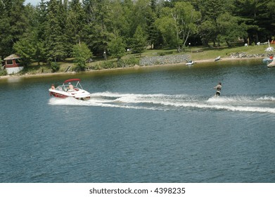 water skier on lake - Powered by Shutterstock