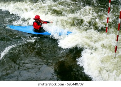 Water Slalom On The Wild River