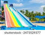 Water Slider, Siam Amazing Park. Water Park Funny Happy activity fresh cool in Summer season.