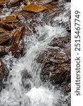 Water from a small stream running over rocks in Minas Gerais