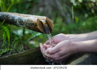 Water source, drinking water, natural spring water, clear, cold