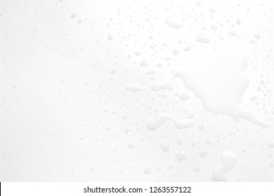 Water Spill On White Background