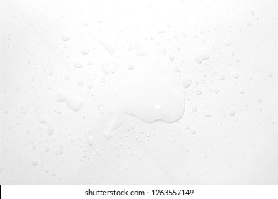Water spill on white background