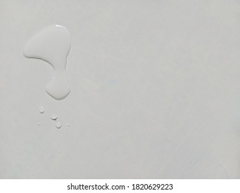 Water Spill On The White Background.