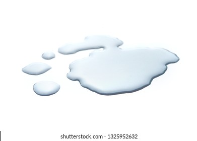 Water Spilled On The Floor With White Background