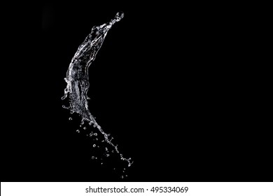 Water Splash With Black Background