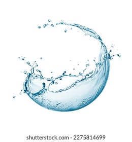 Water splash in circle shape isolated on white background - Shutterstock ID 2275814699