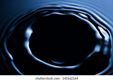 Water splash close up with ripples