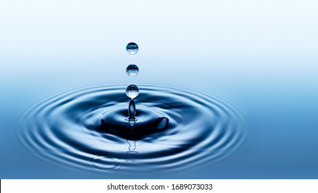 Water splash. Falling drop of rain. - Shutterstock ID 1689073033