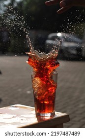 Water Splash Of Iced Sweet Tea.