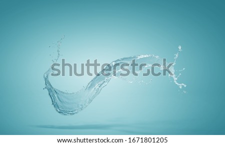 Water splash image . Mixed media