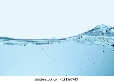 Water splash isolated. Close up of splash of water forming flower shape, isolated on white background.
