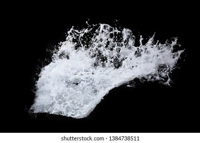 Water Splash Isolated On The Black background - Shutterstock ID 1384738511