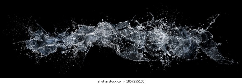 water splash isolated on black background - Shutterstock ID 1857255133