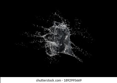 water splash isolated on black background - Shutterstock ID 1892995669