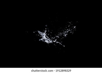 water splash isolated on black background. - Shutterstock ID 1912898329