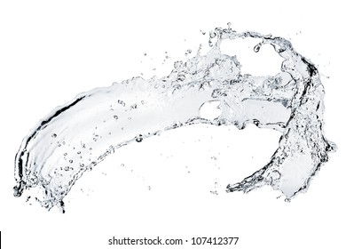 Water Splash Isolated On White Background