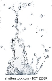 Water Splash Isolated On White Background