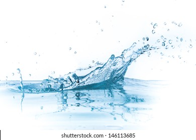 Water Splash Isolated On White Background