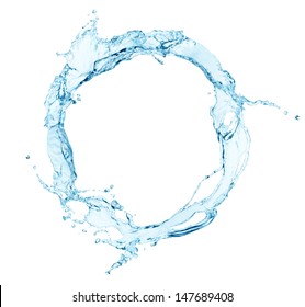 Water Splash Isolated On White