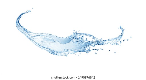 salpicaduras de agua, salpicaduras de agua aisladas en fondo blanco, agua