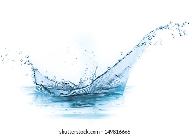 Water Splash Isolated On White Background