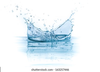 Water Splash Isolated On White Background