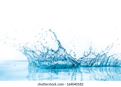 Water Splash Isolated On White Background