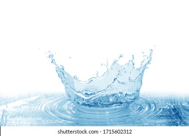salpicaduras de agua, salpicaduras de agua aisladas en fondo blanco, agua
