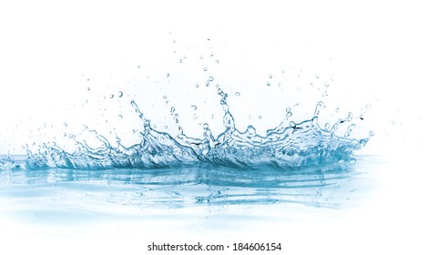 Water Splash Isolated On White Background