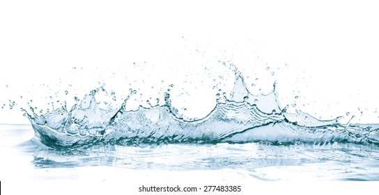 Water Splash Isolated On White Background